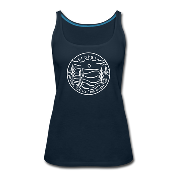 Georgia Women’s Tank Top - State Design Women’s Georgia Tank Top - deep navy