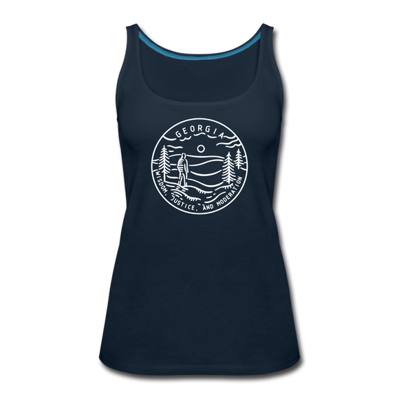 Georgia Women’s Tank Top - State Design Women’s Georgia Tank Top - deep navy