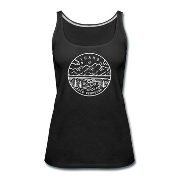 Idaho Women’s Tank Top - State Design Women’s Idaho Tank Top - black