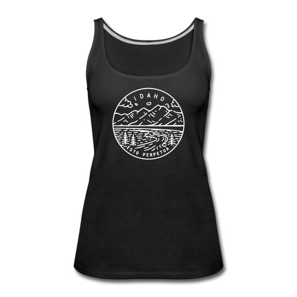 Idaho Women’s Tank Top - State Design Women’s Idaho Tank Top - black
