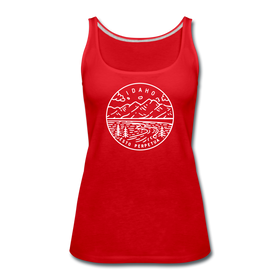 Idaho Women’s Tank Top - State Design Women’s Idaho Tank Top - red