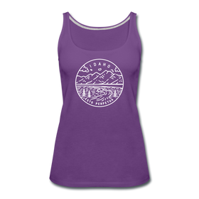 Idaho Women’s Tank Top - State Design Women’s Idaho Tank Top - purple