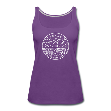 Idaho Women’s Tank Top - State Design Women’s Idaho Tank Top - purple