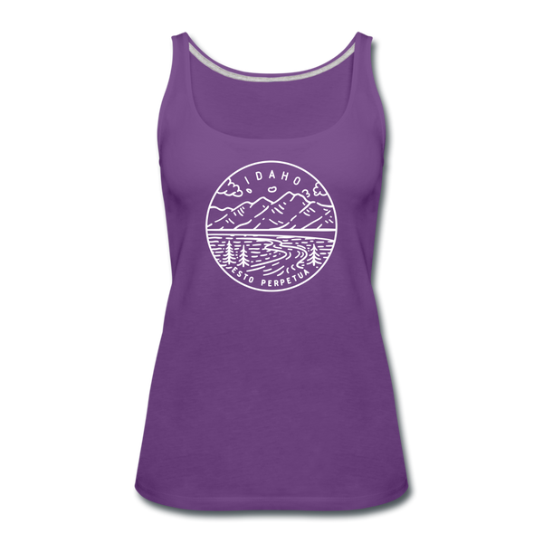 Idaho Women’s Tank Top - State Design Women’s Idaho Tank Top - purple