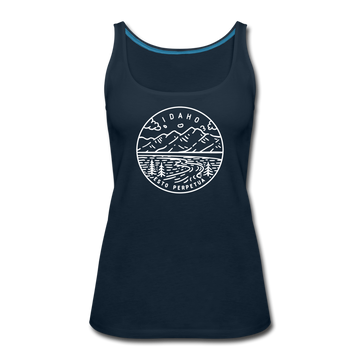 Idaho Women’s Tank Top - State Design Women’s Idaho Tank Top - deep navy