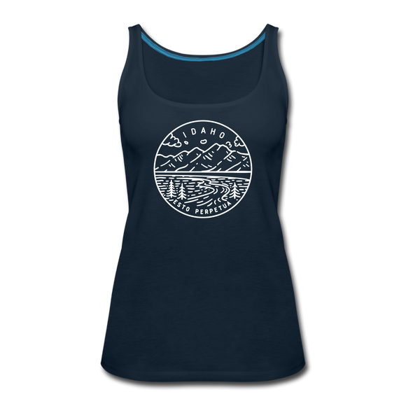 Idaho Women’s Tank Top - State Design Women’s Idaho Tank Top - deep navy