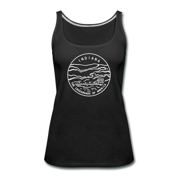 Indiana Women’s Tank Top - State Design Women’s Indiana Tank Top - black