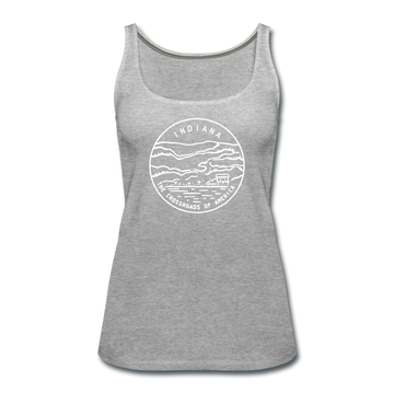 Indiana Women’s Tank Top - State Design Women’s Indiana Tank Top - heather gray