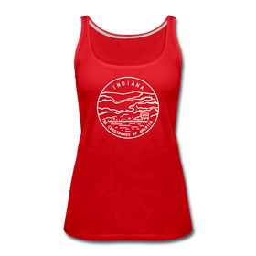 Indiana Women’s Tank Top - State Design Women’s Indiana Tank Top - red