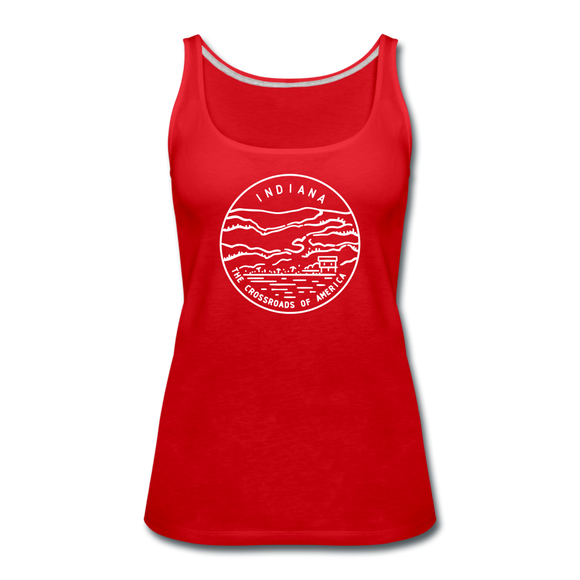 Indiana Women’s Tank Top - State Design Women’s Indiana Tank Top - red