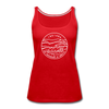 Indiana Women’s Tank Top - State Design Women’s Indiana Tank Top - red