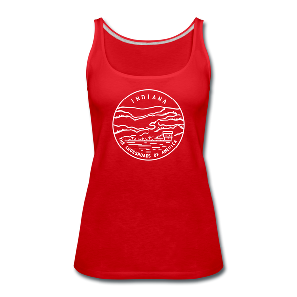 Indiana Women’s Tank Top - State Design Women’s Indiana Tank Top - red