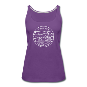 Indiana Women’s Tank Top - State Design Women’s Indiana Tank Top - purple