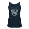 Indiana Women’s Tank Top - State Design Women’s Indiana Tank Top - deep navy