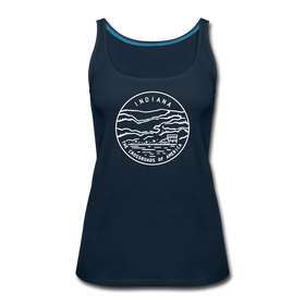 Indiana Women’s Tank Top - State Design Women’s Indiana Tank Top - deep navy