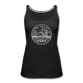 Iowa Women’s Tank Top - State Design Women’s Iowa Tank Top - black