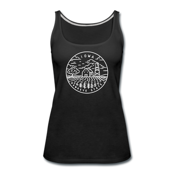 Iowa Women’s Tank Top - State Design Women’s Iowa Tank Top - black