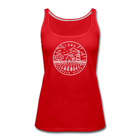 Iowa Women’s Tank Top - State Design Women’s Iowa Tank Top - red