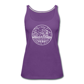 Iowa Women’s Tank Top - State Design Women’s Iowa Tank Top - purple