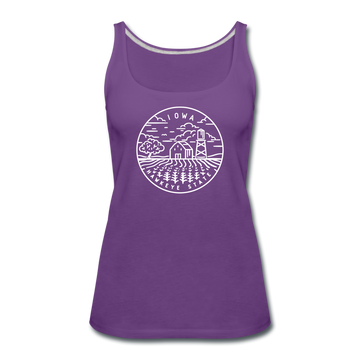 Iowa Women’s Tank Top - State Design Women’s Iowa Tank Top - purple