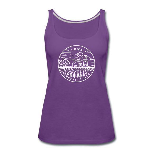 Iowa Women’s Tank Top - State Design Women’s Iowa Tank Top - purple