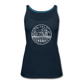 Iowa Women’s Tank Top - State Design Women’s Iowa Tank Top - deep navy