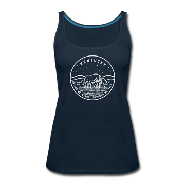Kentucky Women’s Tank Top - State Design Women’s Kentucky Tank Top - deep navy