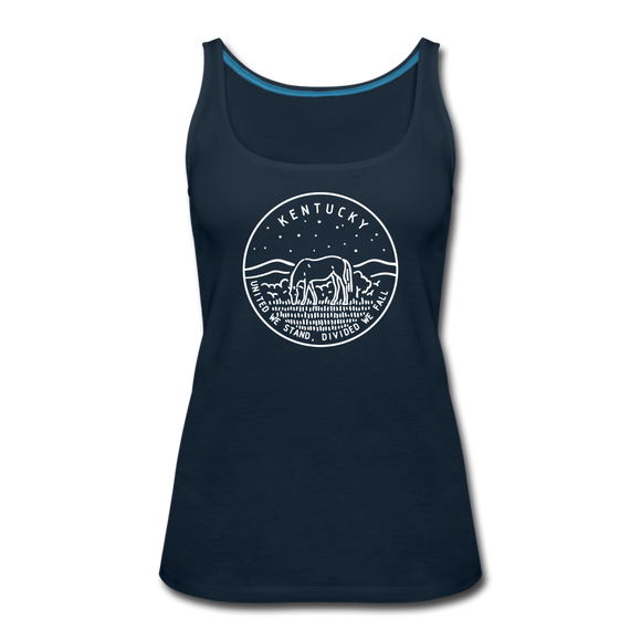 Kentucky Women’s Tank Top - State Design Women’s Kentucky Tank Top - deep navy