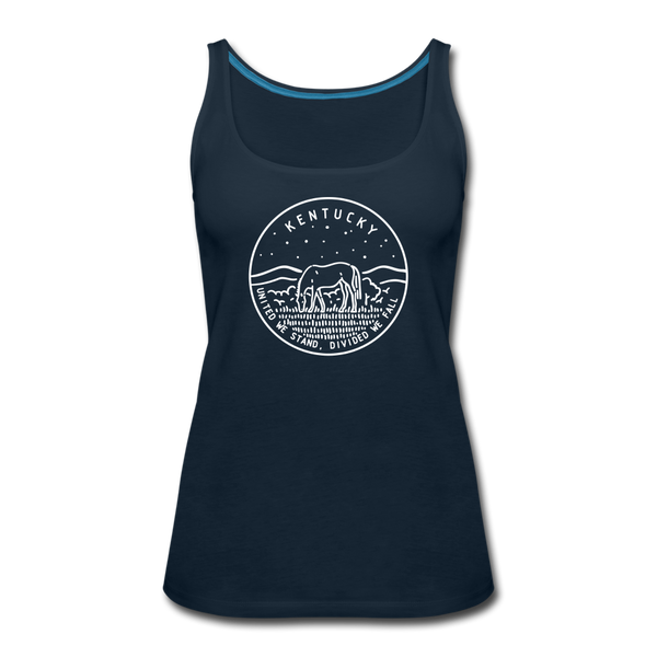 Kentucky Women’s Tank Top - State Design Women’s Kentucky Tank Top - deep navy