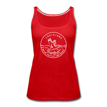 Louisiana Women’s Tank Top - State Design Women’s Louisiana Tank Top - red