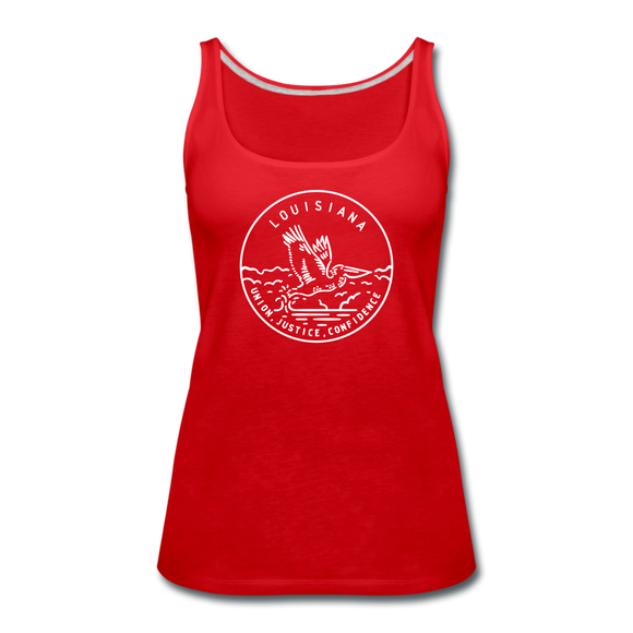 Louisiana Women’s Tank Top - State Design Women’s Louisiana Tank Top - red