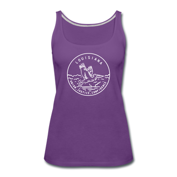 Louisiana Women’s Tank Top - State Design Women’s Louisiana Tank Top - purple