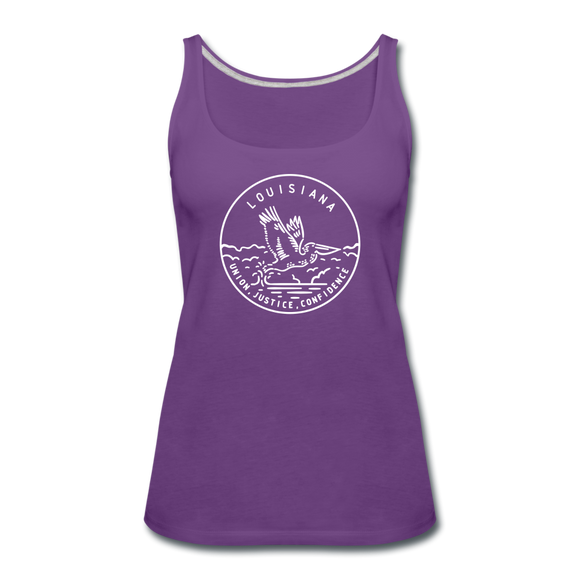 Louisiana Women’s Tank Top - State Design Women’s Louisiana Tank Top - purple