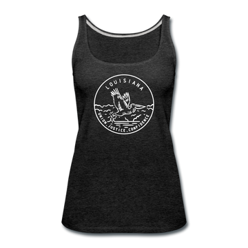 Louisiana Women’s Tank Top - State Design Women’s Louisiana Tank Top - charcoal gray