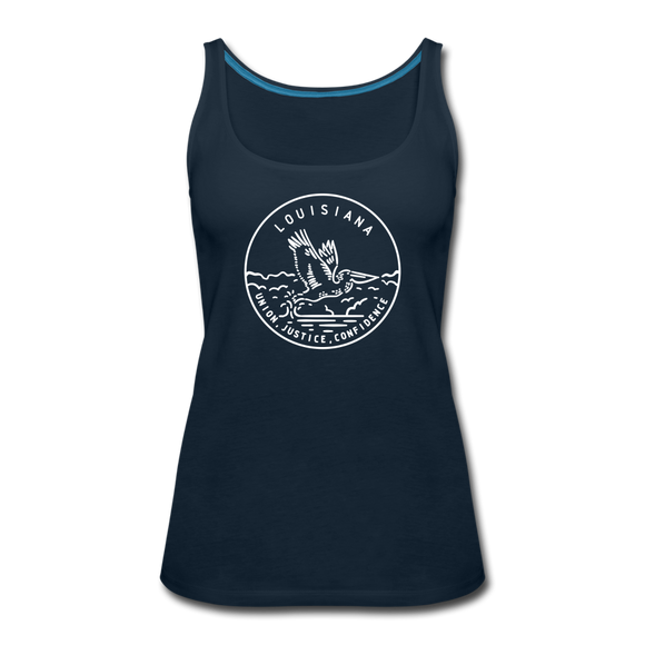 Louisiana Women’s Tank Top - State Design Women’s Louisiana Tank Top - deep navy