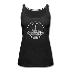Illinois Women’s Tank Top - State Design Women’s Illinois Tank Top - black