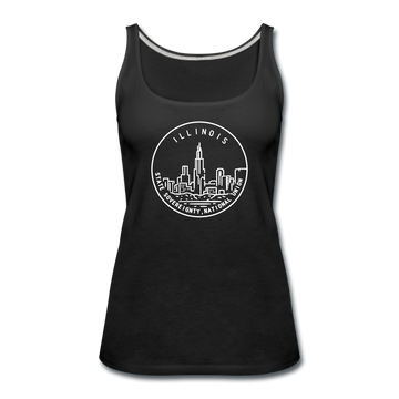 Illinois Women’s Tank Top - State Design Women’s Illinois Tank Top - black