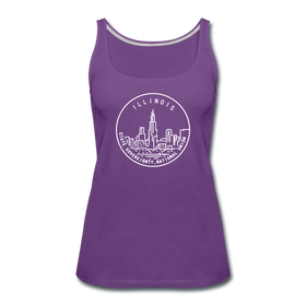 Illinois Women’s Tank Top - State Design Women’s Illinois Tank Top - purple