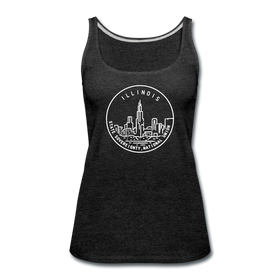 Illinois Women’s Tank Top - State Design Women’s Illinois Tank Top - charcoal gray