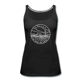 Kansas Women’s Tank Top - State Design Women’s Kansas Tank Top - black