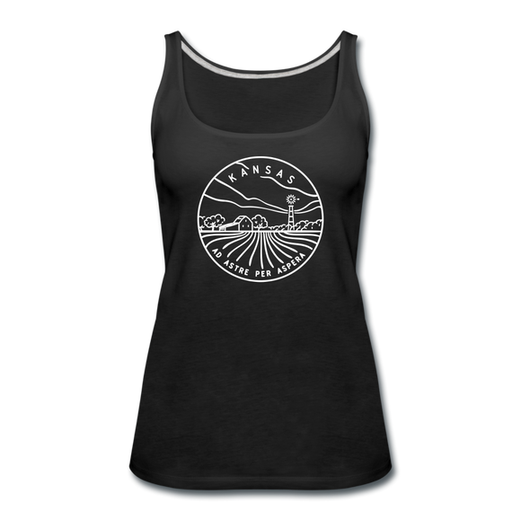 Kansas Women’s Tank Top - State Design Women’s Kansas Tank Top - black