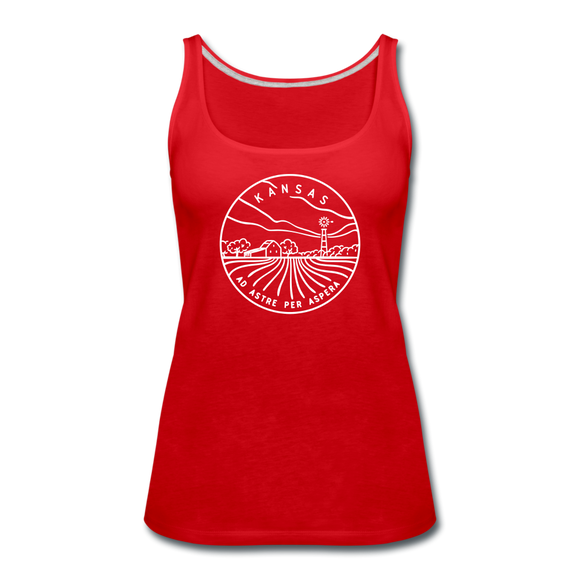 Kansas Women’s Tank Top - State Design Women’s Kansas Tank Top - red