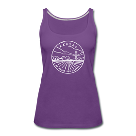 Kansas Women’s Tank Top - State Design Women’s Kansas Tank Top - purple