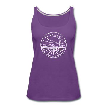 Kansas Women’s Tank Top - State Design Women’s Kansas Tank Top - purple