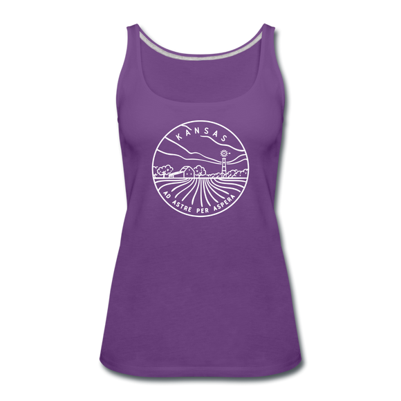 Kansas Women’s Tank Top - State Design Women’s Kansas Tank Top - purple