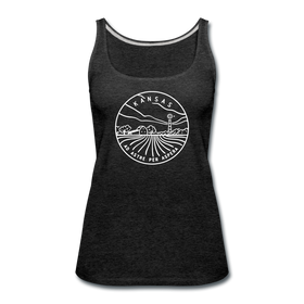 Kansas Women’s Tank Top - State Design Women’s Kansas Tank Top - charcoal gray