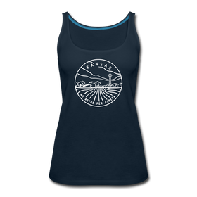 Kansas Women’s Tank Top - State Design Women’s Kansas Tank Top - deep navy