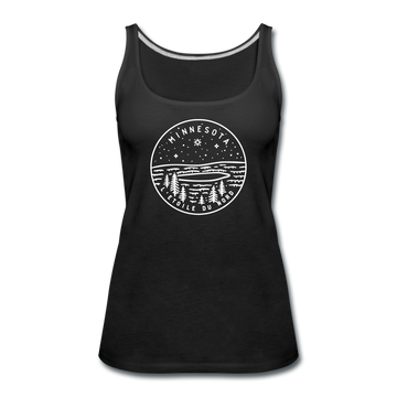 Minnesota Women’s Tank Top - State Design Women’s Minnesota Tank Top - black