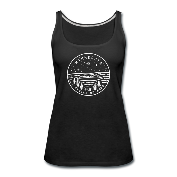 Minnesota Women’s Tank Top - State Design Women’s Minnesota Tank Top - black