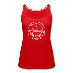 Minnesota Women’s Tank Top - State Design Women’s Minnesota Tank Top - red